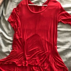 Coral 3/4 sleeve tunic